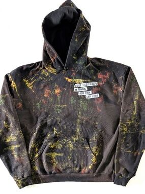 Lost Intricacy Hoodie Dark New York Love Story Decay Wash Graffiti Mens XL NWT
